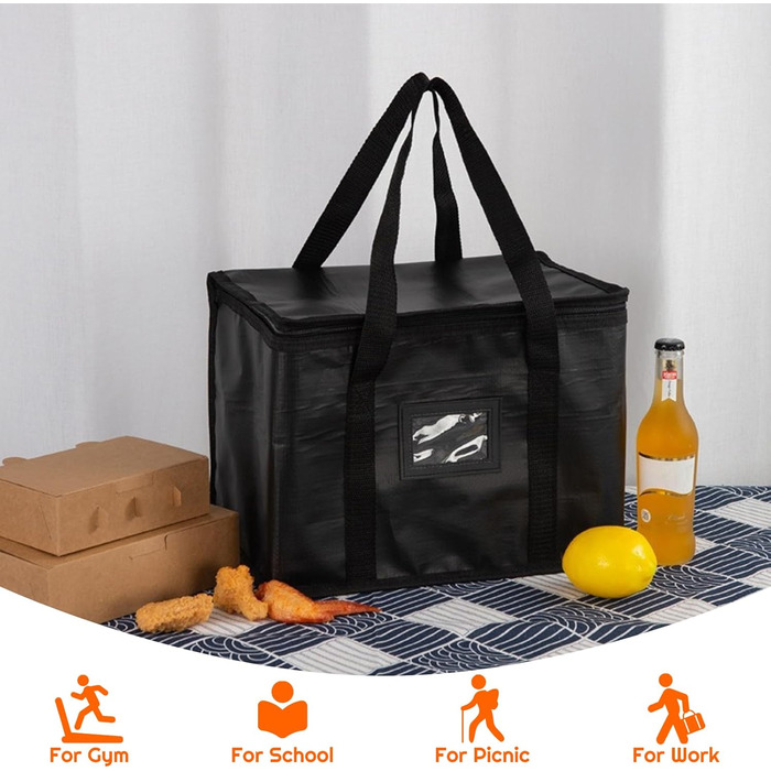 Ізотермічна ланч-сумка 16 л чорна SUOXU