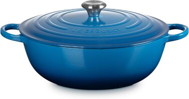 Чавунна каструля Le Creuset Signature La Marmite, 32 см, 4,1 л, колір Marseille (підходить для всіх типів плит, включаючи індукційні)