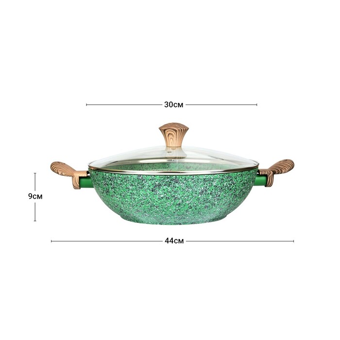 Сковорідка ВОК Fissman MALACHITE 30x9 см (4309)