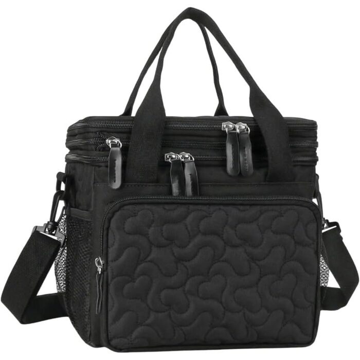 Ізольована сумка-холодильник, ланчбокс, сумка, посуд, сумочка, сумка-холодильник для обідів, ізольована термосумка для одноденних поїздок у парк, на роботу (чорна)