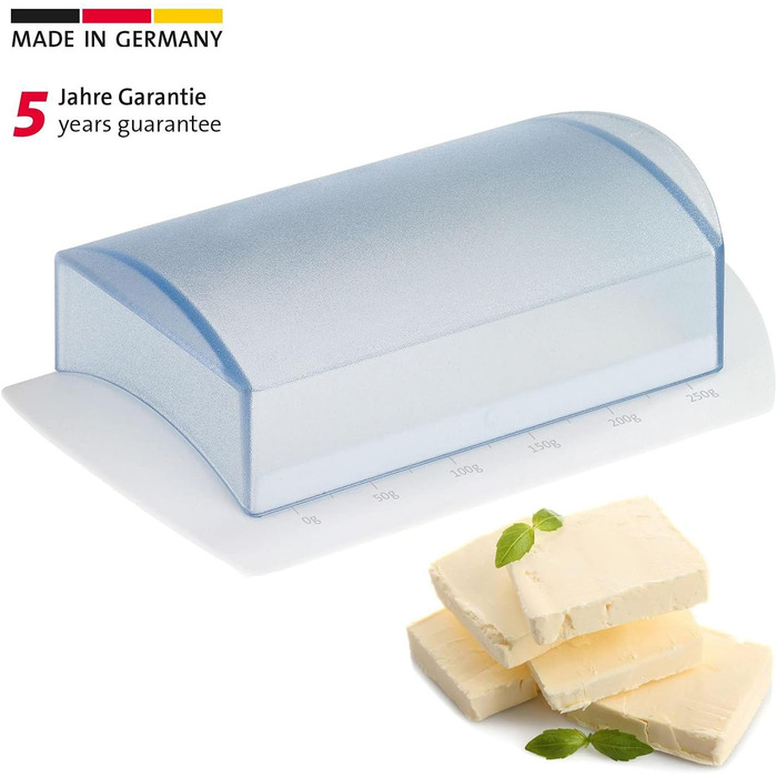 Маслянка Westmark - ідеально підходить для сервірування та зберігання - Можна мити в посудомийній машині - спеціальне полегшення для надійного захоплення (зі шкалою, одинарне)