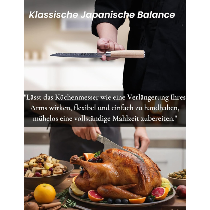 Японський набір ножів з дамаської стал Jingseiho