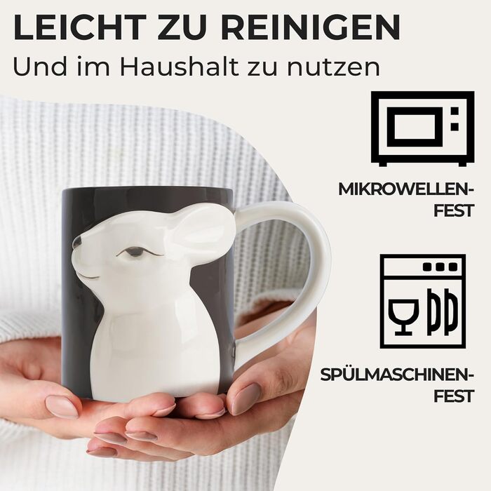 Набор кружек в форме зайчика 2 шт 400 мл MIAMIO