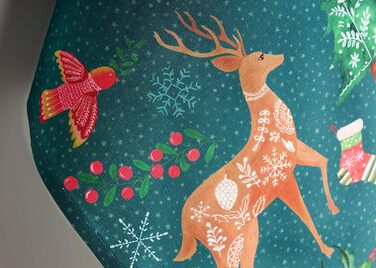 Набір з 3 багатоцільових кухонних рушників Maison d&39 Hermine Rural Christmas, 100 бавовна Барні рушники День подяки/Різдво (50 см x 70 см) (Червоний, Сріблясто-сірий)