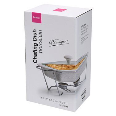 Мармит прямоугольный Fissman PARMIGIANO 367x228x63 см/23 л фарфор (13709)