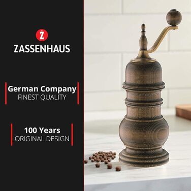 Помел регулюється від дрібного до грубого, Керамічна шліфувальна машина Zassenhaus Зроблено в Німеччині , Ідеально підходить для великих кількостей , Вже попередньо наповнений