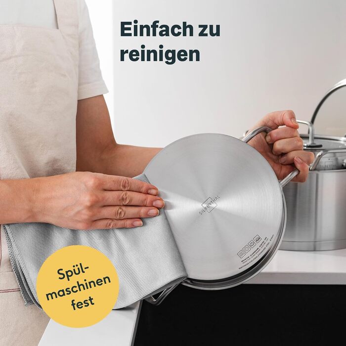 Каструля 2,5 л з підвісною скляною кришкою 20 см Silberthal