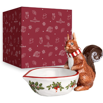 Сервировочная рождественская миска 25 см с фигуркой белки Toy's Fantasy Villeroy & Boch