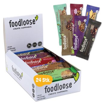 Батончики горіхіві 24 х 35 г,  6 різних смаків Foodloose