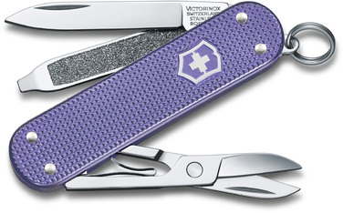 Ніж швейцарський 5 функцій, 58 мм, фіолетовий Victorinox Classic SD Alox Colors Night Dive