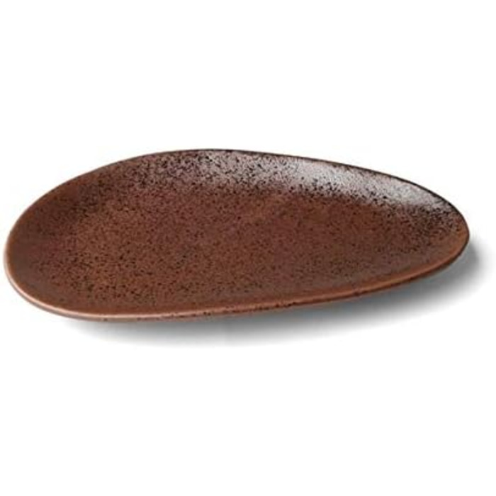Арена Реактивный фарфор на 4 персоны (овальная тарелка 27 см, коричневая)
