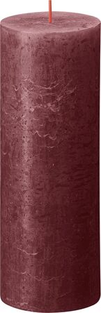 Свічки Bolsius Rustic Pillar - Оливково-зелені - Набір з 4 шт. - Декоративні побутові свічки - Час горіння 60 годин - Без запаху - Натуральний рослинний віск - Без пальмової олії - Оливково-зелені (19 x 7 см, темно-червоні)