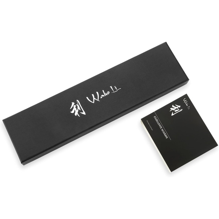 Набор ножей Wakoli Titanium Noir (5 предметов) с магнитным блоком профессиональные кухонные ножи из нержавеющей стали с черным титановым покрытием (12,521 см), включая нож Сантоку