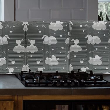 Двухсекционная сложная защита от брызг для кухни WESIEVYA