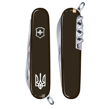 Ніж Victorinox Spartan Ukraine 91мм/12функ/чорн /Тризуб.біл.