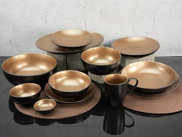 Набір посуду на 4 особи, 16 предметів, чорна мідь, Glamour Gold Creatable