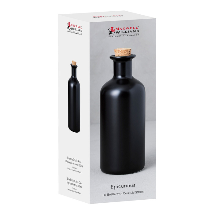Бутылка для масла Maxwell & Williams EPICURIOUS, черная, фарфор, 580 мл