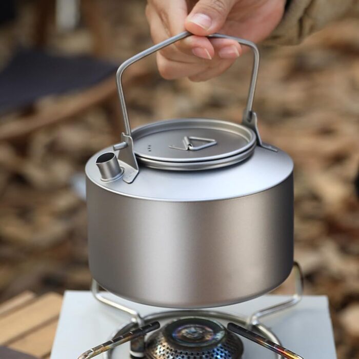 Титановый чайник для кемпинга 980 мл TIANHENGMart