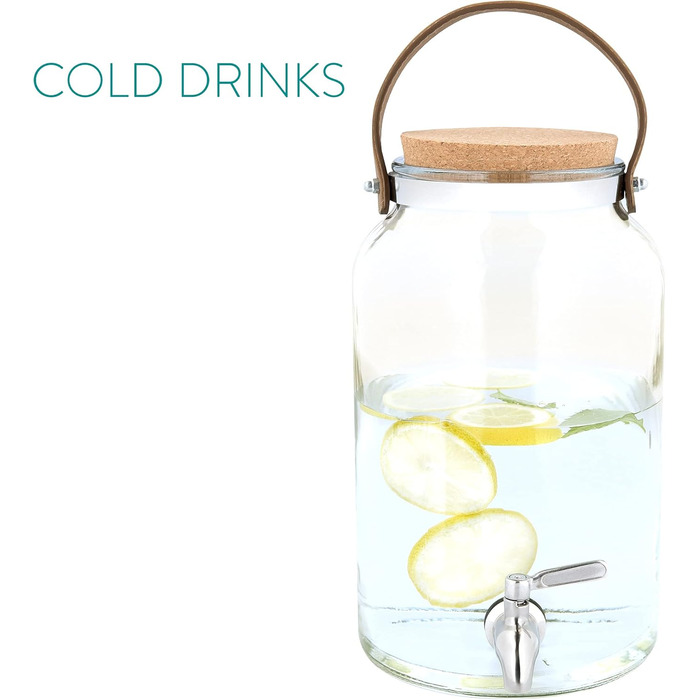 Диспенсер для напоїв скляний 5,6 л Navaris