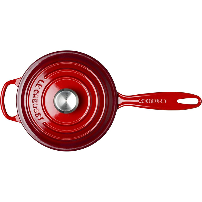 Чавунний сотейник Ø 20 см, 2,5 л з кришкою, вишнево-червоний Signature Le Creuset