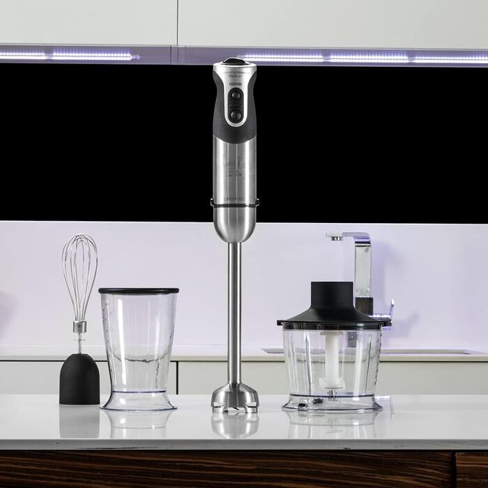 Ручний блендер 1000 Вт Titan 1000 Pro Pie XL з аксесуарами, набір 5 предметів Cecotec