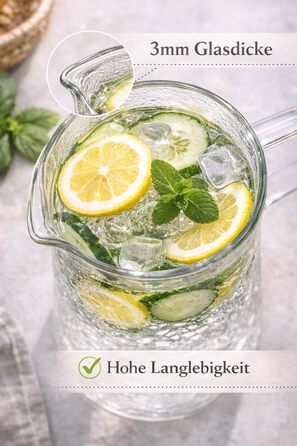 Скляний графін з кришкою 1,5 л WOODFLAME DECO AND MORE