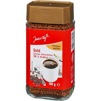 Растворимый кофе Gold 100% Арабика, 100 г Jeden Tag