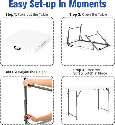Складной кемпинговый стол 120 х 60 см KOMFOTTEU