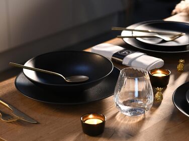 Набір тарілок на 4 персони, 12 предметів, чорний Soft Touch Black Creatable