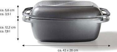 Жаровня с крышкой 40 х 22 см 5,8 л STONELINE