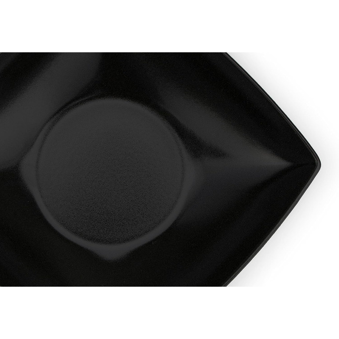 Консимо. Набор из 6 суповых тарелок - Тарелки для макарон - Глубокие тарелки - на 6 персон - Керамическая миска - Тарелка для салата EPIRI Подходит для микроволновой печи - 17x17 см - 500 мл - Глянец (матовый черный)