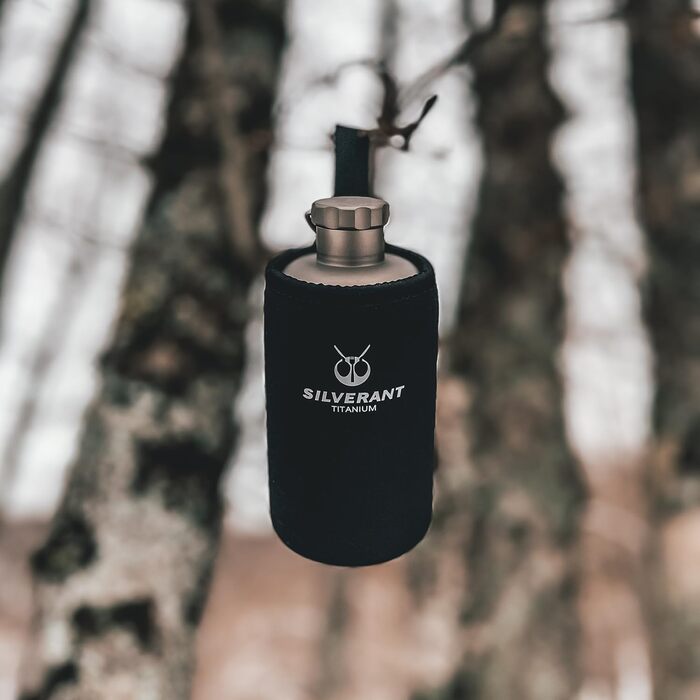 Серебряная бутылка для воды с термоизоляцией 400 мл SILVERANT