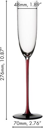 Келих флюте для шампанського, червоний/чорний Black Series Collector's Edition Riedel