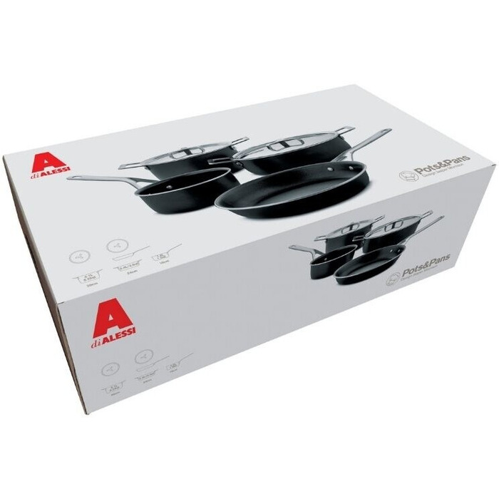 Набір посуду з антипригарним покриттям 6 предметів POTS & PANS Alessi