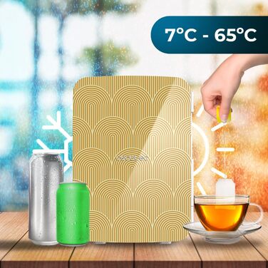 Міні-холодильник 10 л золотистий Bolero MiniCooling Bahamas Cecotec