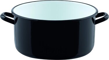 Запеканка halbhoch с обжимом 24, БЕЗ КРЫШКИ, CLASSIC - GIANTS AND DWARFS, диаметр 24 см, высота 10,5 см, обем 4 литра, эмаль, черная, индукционная, 0242-017, RIESEN