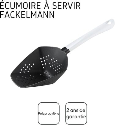 Ложка для процеживания 31 см, черно-белая Arcadalina Fackelmann