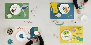 Набір дитячої столового посуду, 5 предметів, Крокодил ASA-Selection