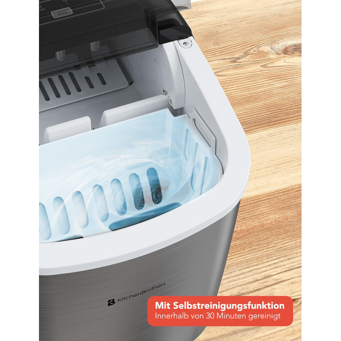 Льдогенератор 1,2 л 95 Вт серебряный KitchenBrothers