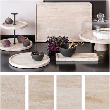 Сервірувальна тарілка 28 см на ніжці, бежевий Travertine Manufacture Villeroy & Boch