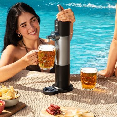 Портативный диспенсер для пива из банок и бутылок, работающий от батареек AA 1,5 В, с контролем пены, 2 режимами, легкой очисткой и компактным дизайном, 500