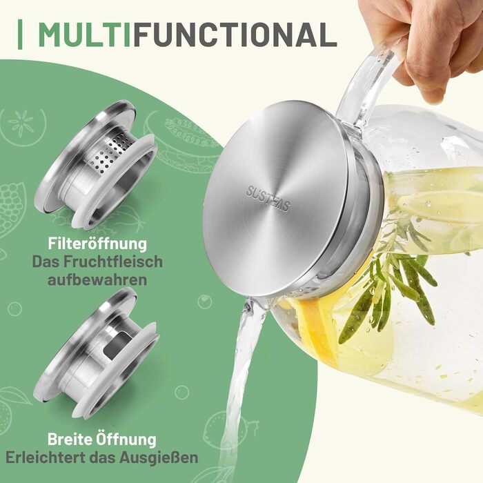 Стеклянный кувшин 2,5л SUSTEAS