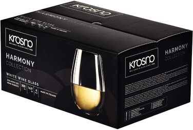 Набір безніжкових келихів для білого вина 6 шт 500 мл Krosno