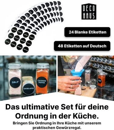 Підставка для спецій дворівнева з 12 баночками, чорна Deco haus