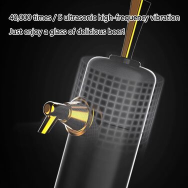 Портативный диспенсер для пива с высокочастотной вибрацией, превращающий банки и бутылки в нежное пенное пиво