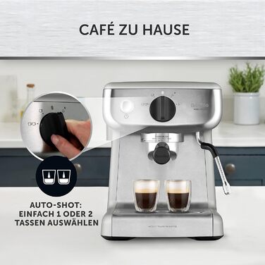 Кавоварка Breville Barista Max з портафільтром Еспресо-машина/кавоварка з вбудованою кавомолкою та спінювачем молока Резервуар для води 2,8 л Італійський насос 15 бар Нержавіюча сталь VCF126 шт. Бариста з кавомолкою (Бариста без кавомолки)