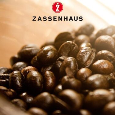Ручна кавомолка Zassenhaus BRASILIA Бук 12 x 12,5 x 20 см для помелу кавових зерен Плавне регулювання помелу з оригінальною кавомолкою Zassenhaus (червоне дерево)