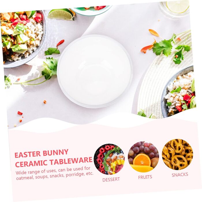 Елегантна керамічна миска з візерунком кролика 470 мл Cabilock