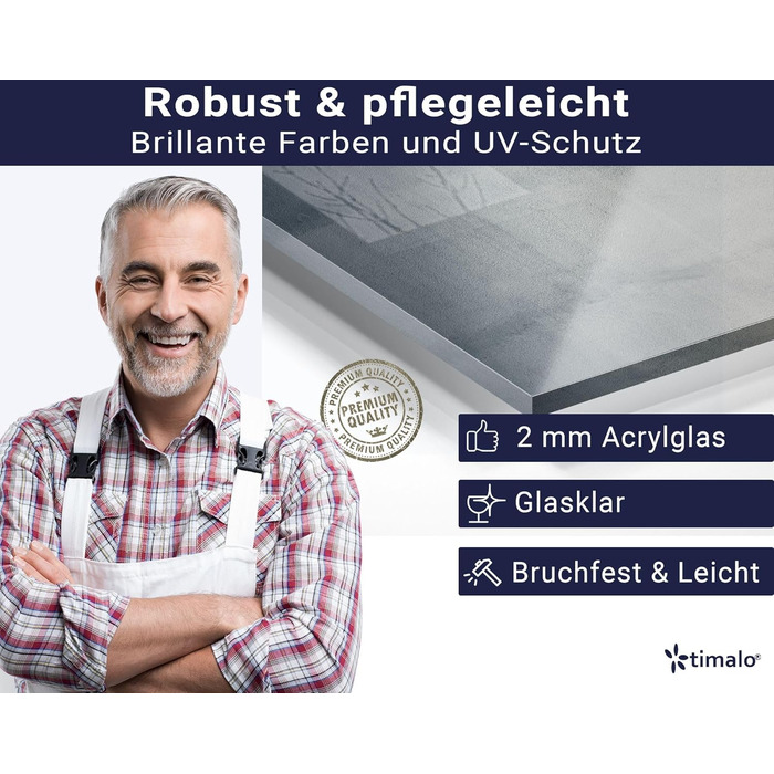 Кухонний скляний фартух 60 х 40 см timalo