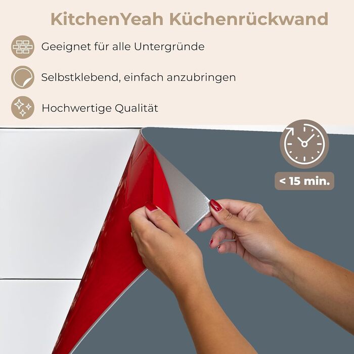 Кухонний фартух 60x250 см, самоклеючий фартух, кухонний фартух, кухонний фасад, самоклеючі кухонні фартухи - Осінь (кольори - Синій, 60 x 100 см)